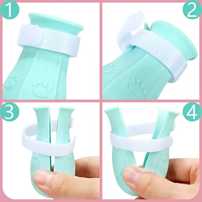 Cat Claw Protector Bath Anti-Scratch Cat Shoes For Cat Adjustable Pet Bath Wash Boots Cat Paw Nail Cover Pet Grooming Supplies
