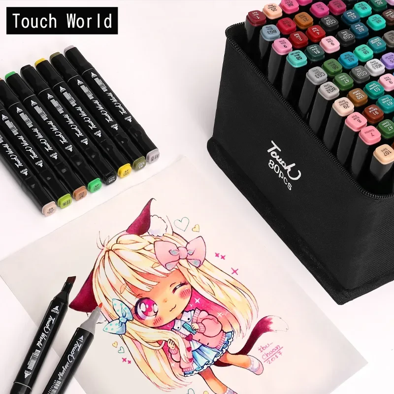 Manga Marker Pens Set Colored Double Ends Brush Pen Drawing sketch Art supplies Stationery Lettering Markers School supplies
