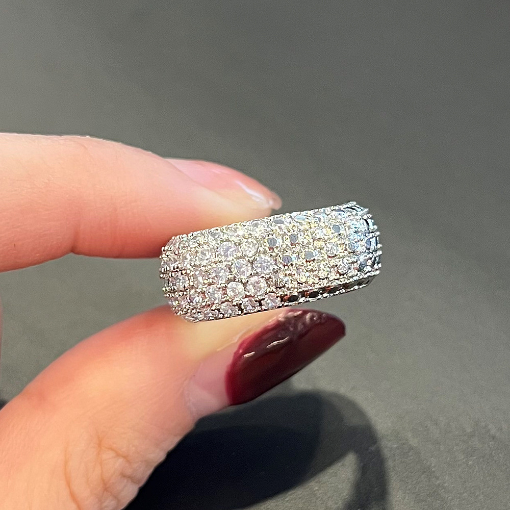 urious Wide Band Ring: Micro Pave CZ Designer Jewelry Charm for Men and Women - Unique Square Shape Dia Rings, 2024 Gift 4 53004