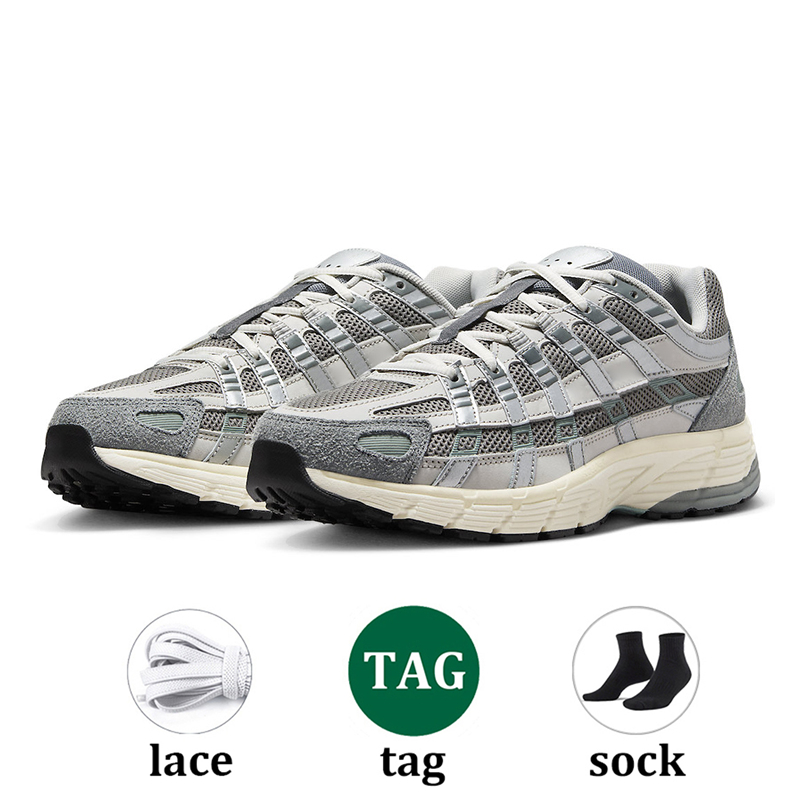 Designer Running Shoes for Men Women Sneakers P6000 Triple Black White Khaki Wolf Grey Metallic Sier Racer Blue Womens Outdoor Sport Trainers 36-45