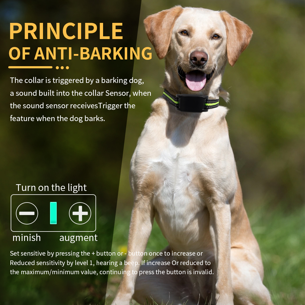 Automatic Dog Anti Barking Device Electric Dogs Training Collar USB Chargeable Stop Barking Anti Bark Devices 3 Color
