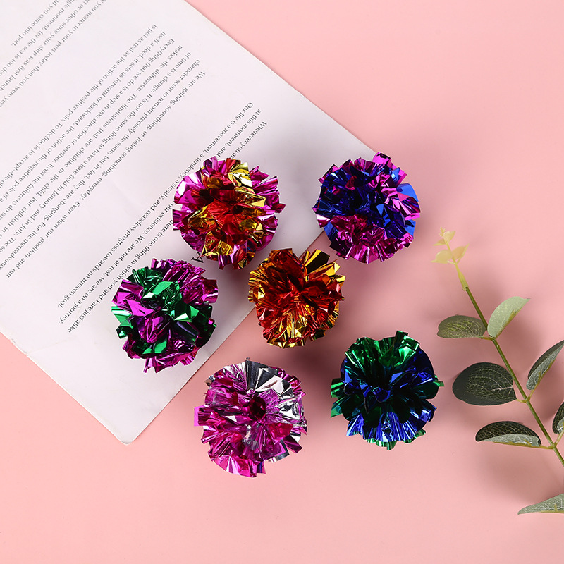 10 Pack 5.5cm Ringing Paper Ball Toys Interactive Products for Kitten Cat Accessories Pet Supplies Free shipping