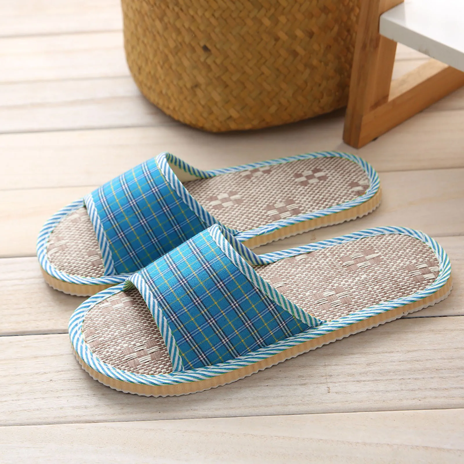 Women Indoor Floor Flat Shoes Spring Autumn Linen Flip Flops Home Slippers Female Slipper Comfortable Zapatillas de hombre 2023