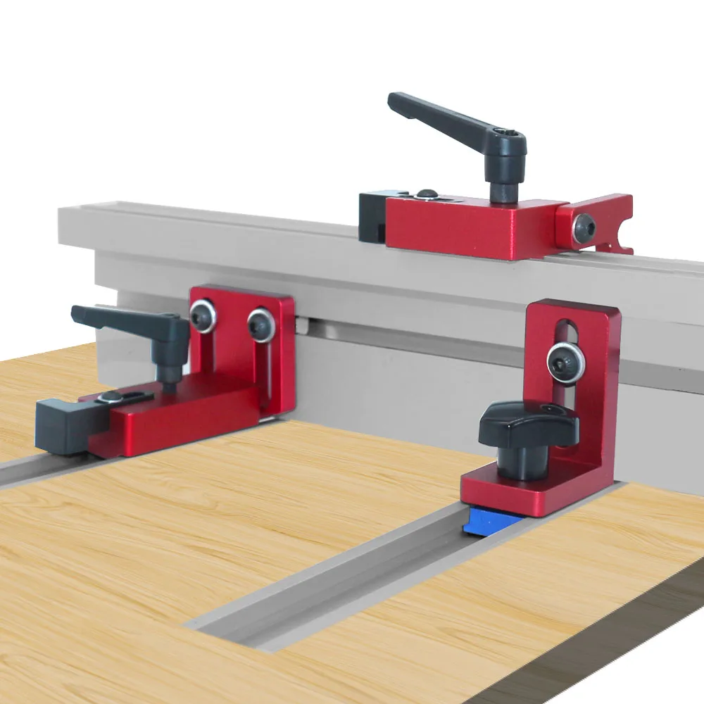 Aluminium Profile Fence 75 Type Miter Track T-track Backer 30-80CM Sliding Brackets T-Slot for Table Saw Woodworking Workbench