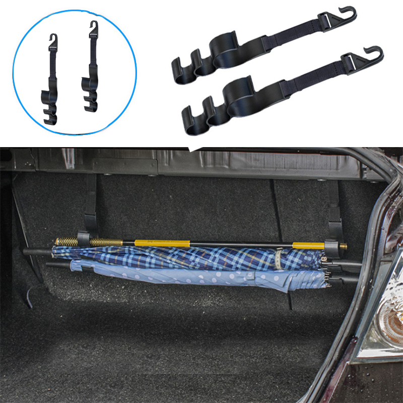 Car Hook Multifunctional Trunk Umbrella Holder Auto Seat Fixed Clips Clothes Bag Bottle Storage Rack Interior Accessories