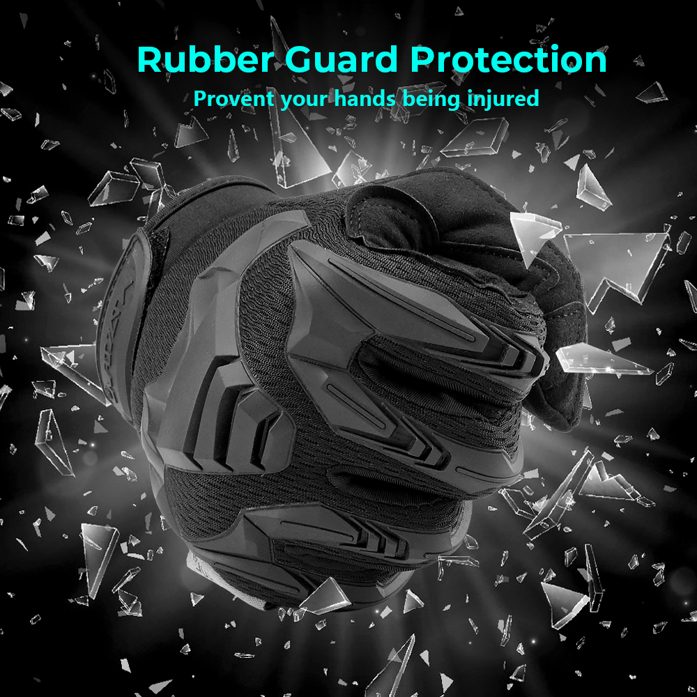 Motorcycle Full Finger Gloves Rubber Protective Gear Enduro Racing Biker Riding Motocross Moto Motorbike Mittens Men Glove