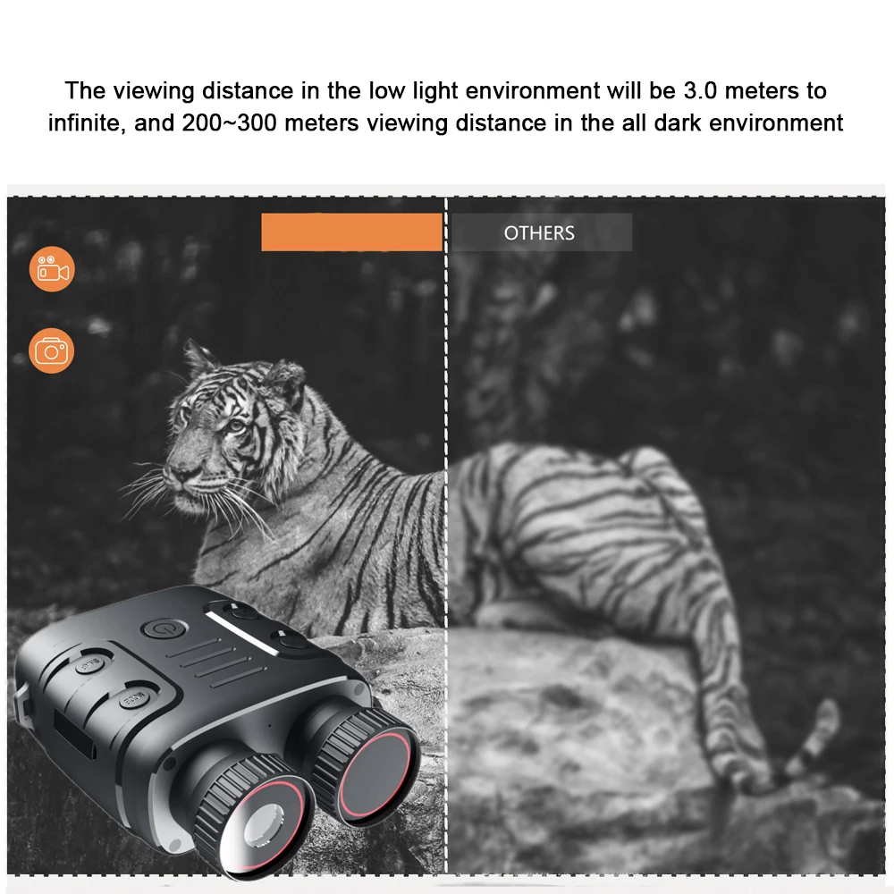 R18 1080P Binocular Infrared Night-Visions Device 5X Binocular Day Night Use Photo Video Taking Digital Zoom for Boating