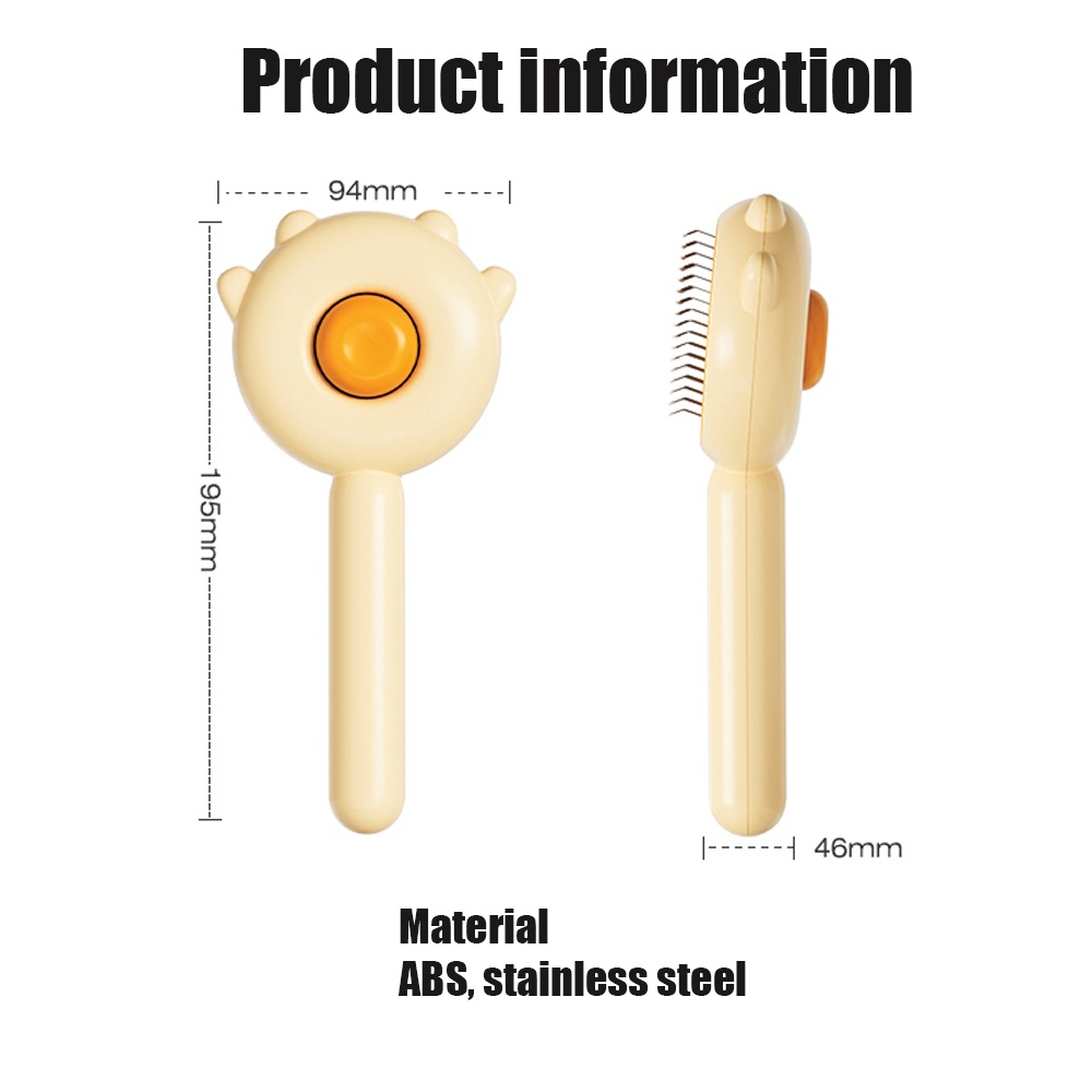 Pet Hair Removal Brush Cat Slicker Brush Grooming Comb Self Cleaning Dog Massage Particle Needle Dogs Cats Pet Grooming Supplies