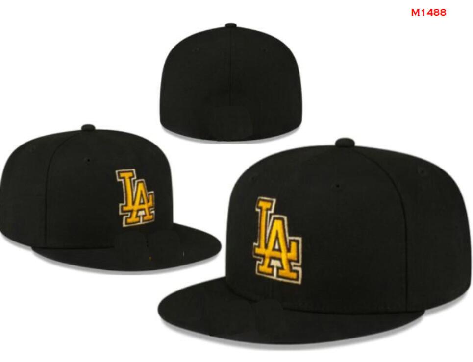 Baseball Dodgers Mens Baseball Team 2024 World Series Champions Full Closed Caps Summer Letter Bone Black Color Casual Sport Flat Fitted Hats d10