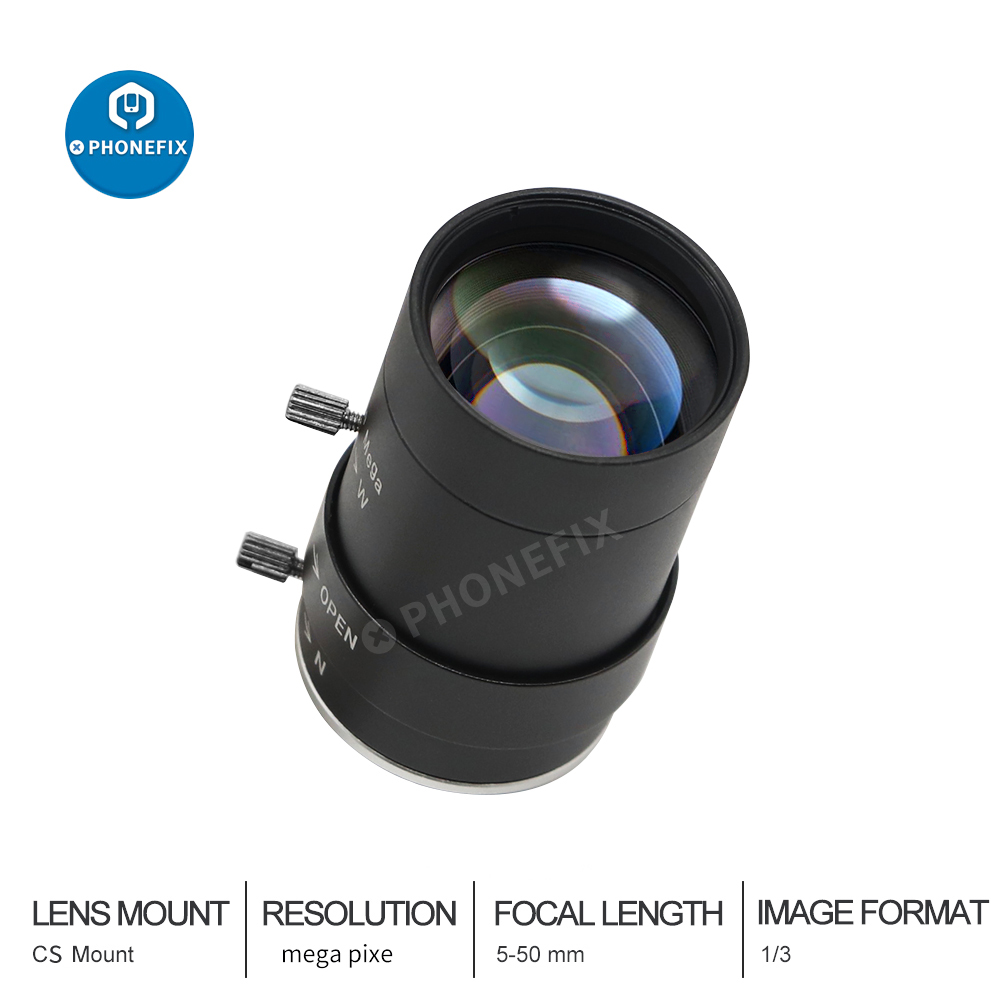 Manual Zoom Focal F1.4 F1.6 C CS Mount Lens for Industrial Digital Microscope Cameras Teaching Live Streaming Lens