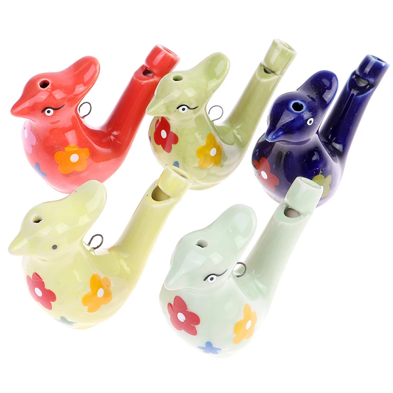 1pcs Creative Ceramic new Water Bird Whistle Kids 2025 Drawing Warbler Song Chirps Baby Bathtime Musical Toys Tea Tray Ornaments Tea Pets