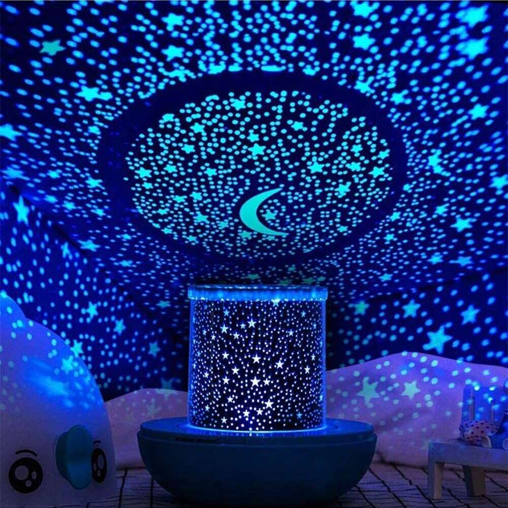 WINICE remote control and timer design, underwater starry sky rotating LED star projector suitable for bedrooms, children's night light moon ligh