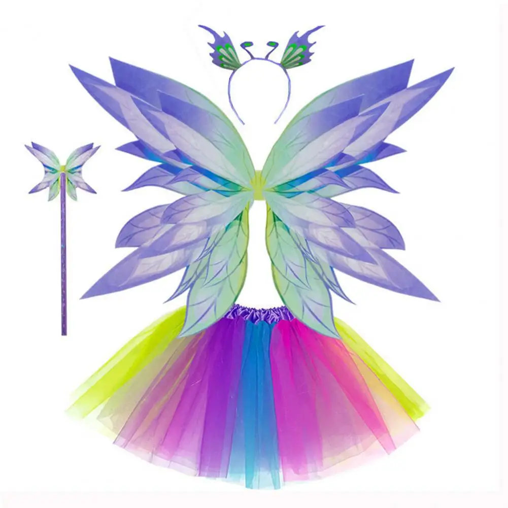 Enchanting Glowing Butterfly Wings Light Up Fairy Costume Cosplay Gift Versatile Glowing Wing for Girls