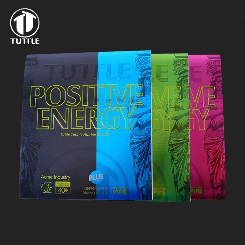 TUTTLE Positive Energy Table Tennis Rubber Pimples Out Non-Tacky Colorful Ping Pong Rubber with High Elastic Sponge