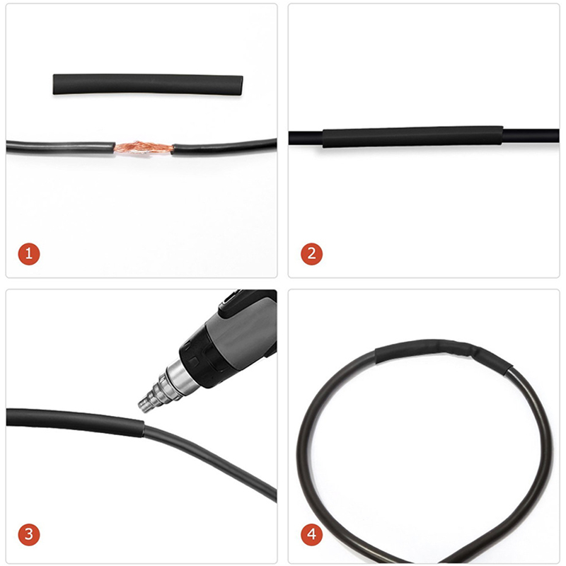 127pcs Heat Shrink Tube Wires Shrinking Wrap Tubing Cable Connect Protector Waterproof Shrinkage 2:1 Electrical Wire Wrap Sleeve