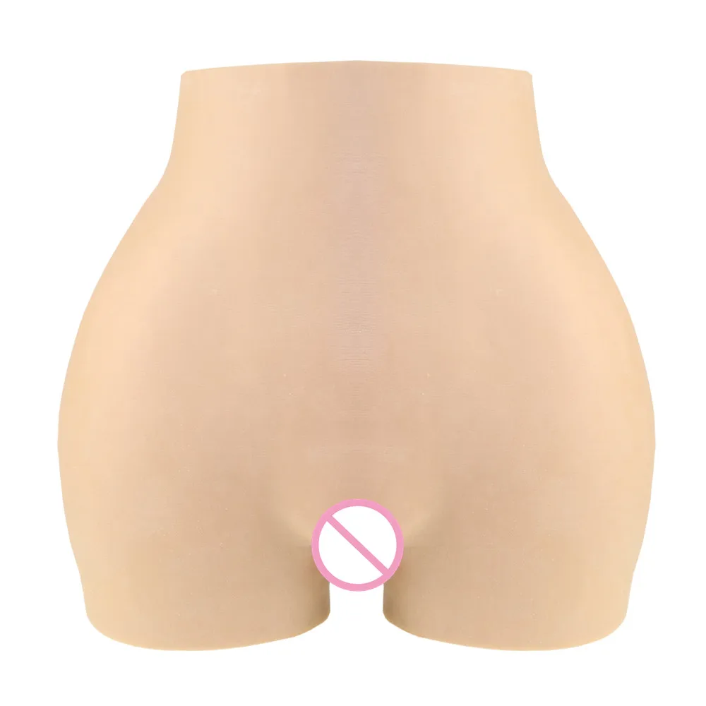 Crossdresser Silicone Buttocks Hips Enhancer Panties Briefs Silicone Fake Vagina Body ShaperDrag Queen Fake Ass Shorts
