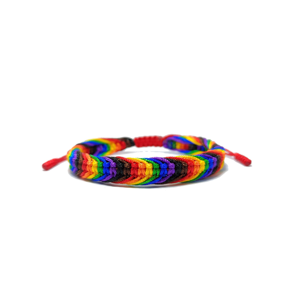 Bisexual Pansexuality LGBT Proud Love Tibetan Wrist Wrap Bracelet Boho Rope Bracelet Bangles for Women Men Thread for Him & Her