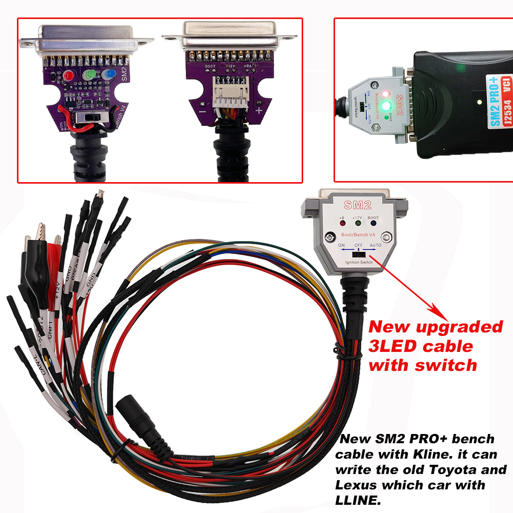 ITCARDIAG SM2 Pro+ V2.21.22 ECU Programmer Read&Write Tools Pflasher 69 Modules FLASH EEPROM of Switch Bench OBD Oranginal Chips