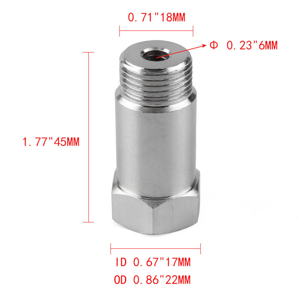1-20Pcs M18x1.5 O2 Oxygen Sensor Extender Spacer Joints Converter Car CEL SES DTC Fix Check Engine Light Eliminator Adapter