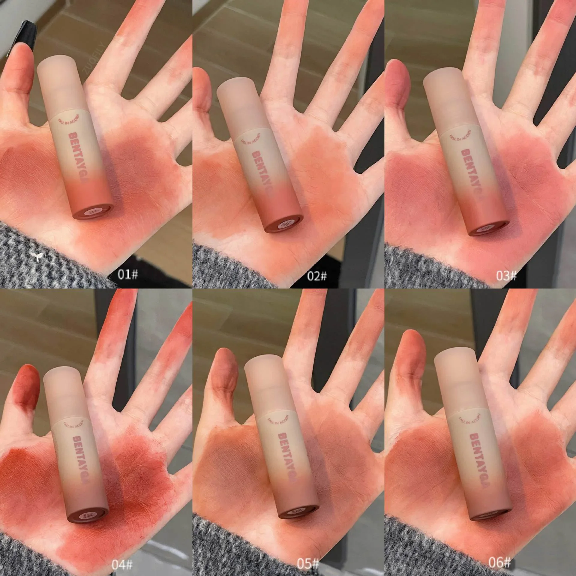 Rose Red Brown Stain Lip Gloss Waterproof 2025 Long-lasting new Easy To Wear Veet Lip Mud Autumn/Winter Ambience Korean Makeup Lip Tint