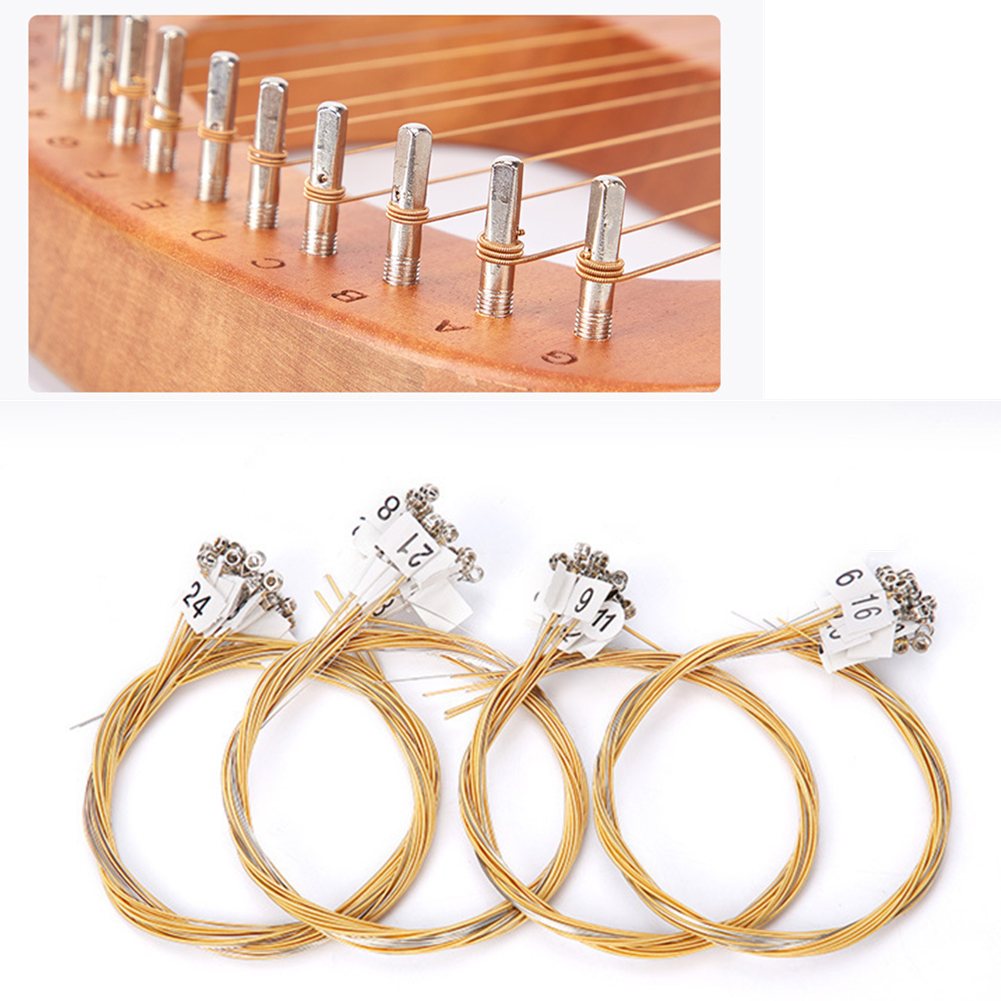 15/16/19/21/24 Lyre Strings Brass Strings Set Stringed Instrument Lyre Harp With Tuning Hit Sale Repalcement Tool For Beginner