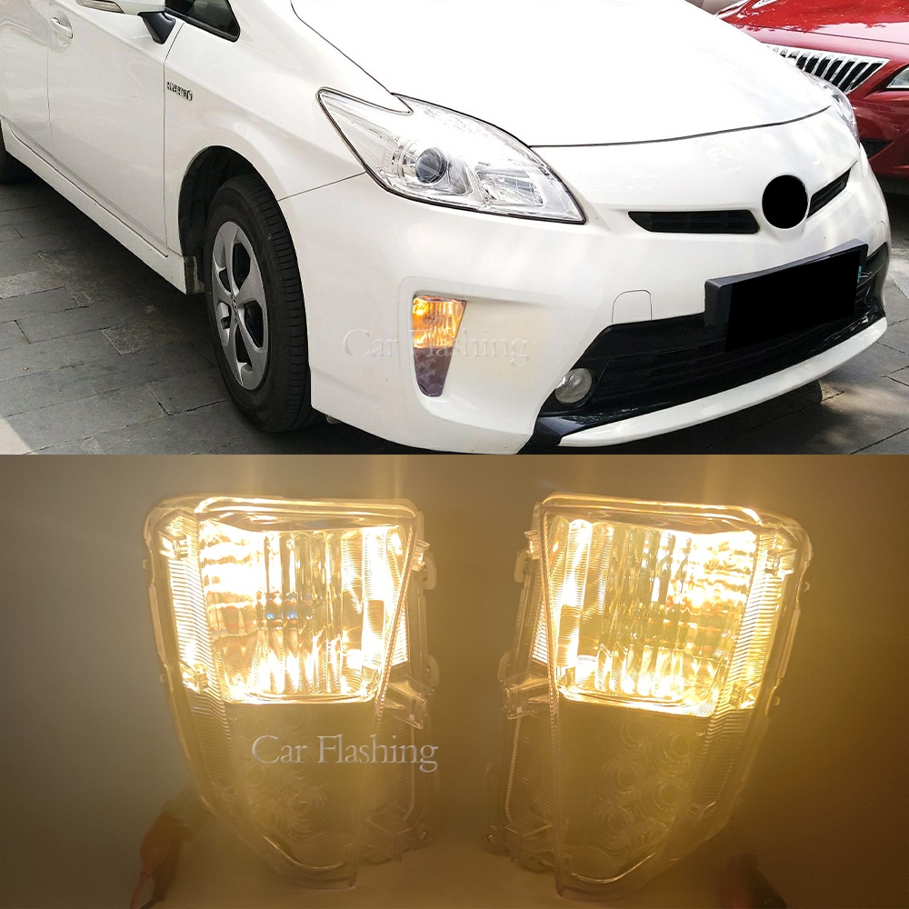 For Toyota Prius ZVW30 2012 2013 2014 2015 LED Fog Light Driving Light Front Bumper Fog Lights DRL Fog Lamp Assembly