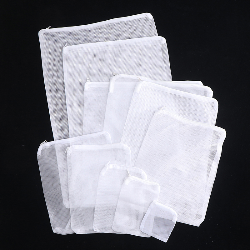 1pc Aquarium Filter Bags Reusable Fine Filter Media Bags With Zipper For Fresh Saltwater Tanks Resins Filter Activated Carbon