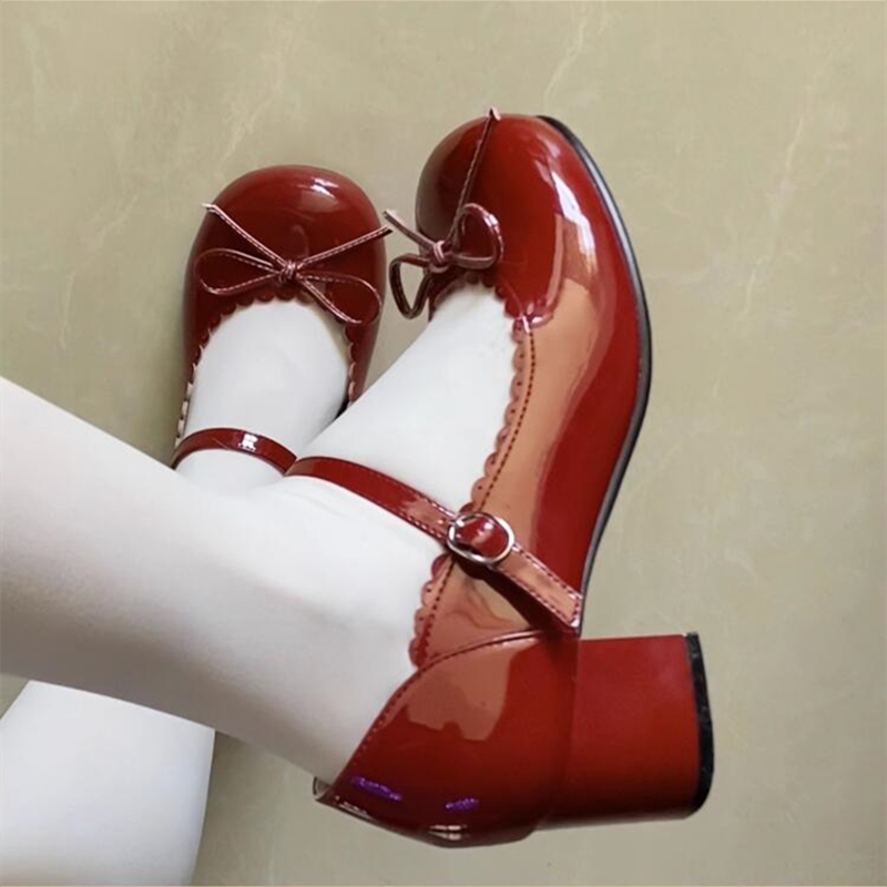 Women's AIYUQI Lolita 2024 New Japanese Bow Preppy Style Girls JK Asahi Mary Jane Shoes Women d9ea