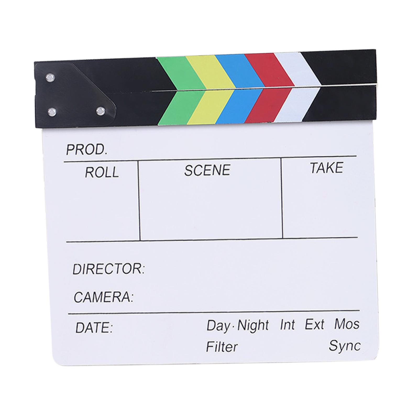 Movie Film Directors Clap Board Clapper Board Scene Slate Clap Slateboard Compact for Photo Prop Studio Film Photography