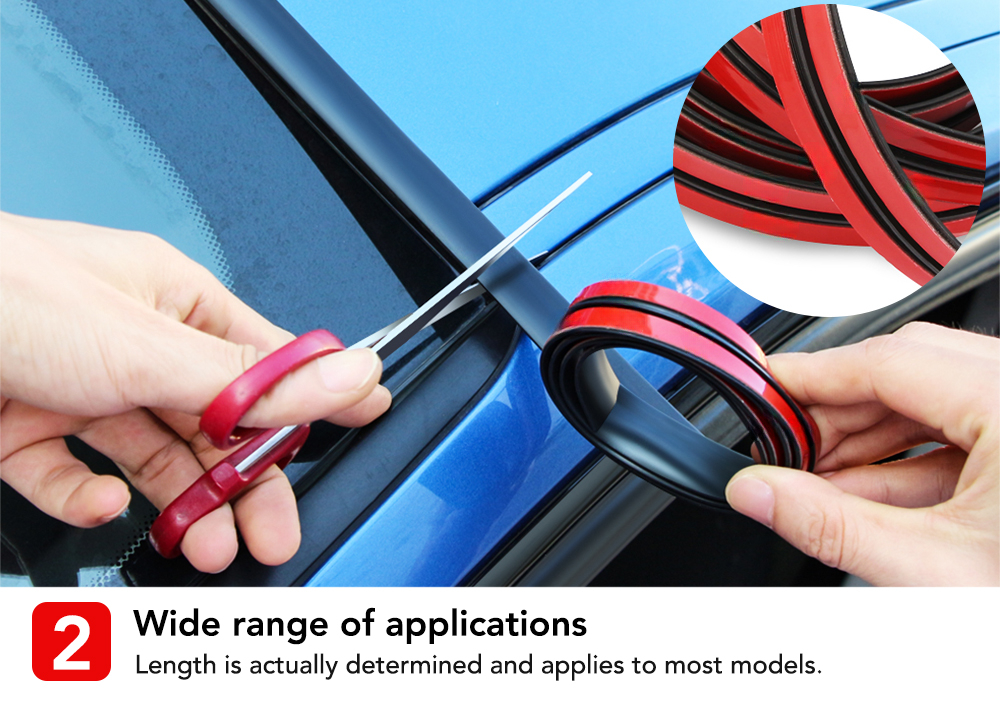 Car Window Edge Windshield Roof Seal Strips Dustproof Sticker For Toyota chr auris yaris verso avensis corolla XC60 XC40