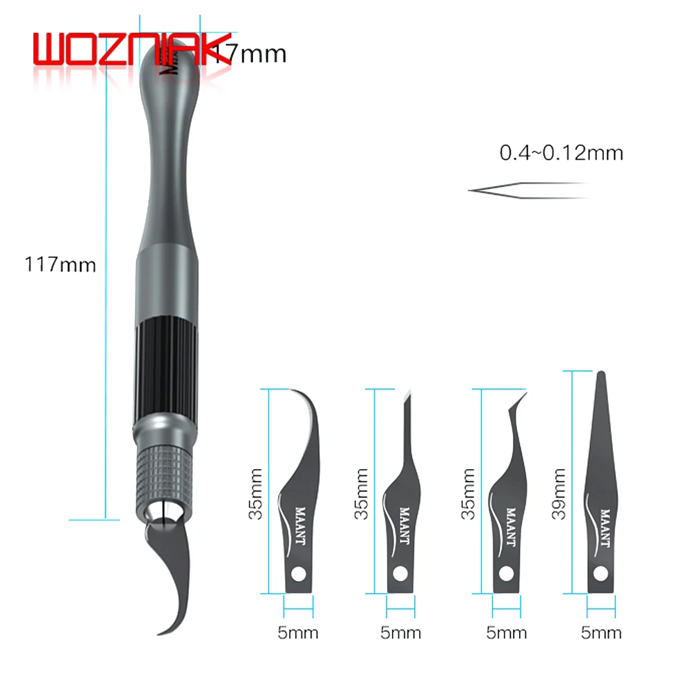 Maant 2025 MY-102 Blade Set BGA Maintenance Knife For iPhone CPU NAND new CHIP IC Remove Glue Disassemble Rework Blade Knife Tools Kit