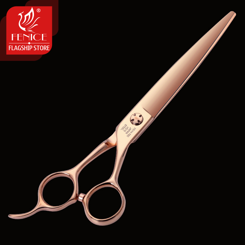 Fenice Dog Scissors 7/7.5 Inch VG10 Steel Professional Dog Cutting Grooming Pet Scissors for Dog Straight Grooming Shears
