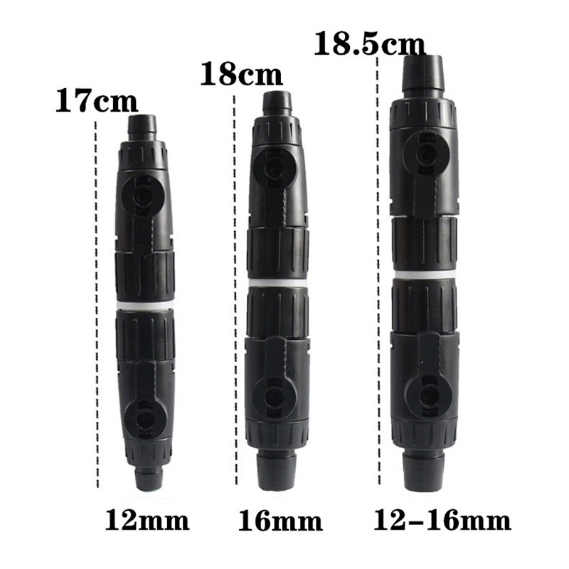 12mm/16mm Double Tap Quick Release Connector Aquarium Water Flow Control Valve Quick Release No-Leak Aquarium Filter Connector