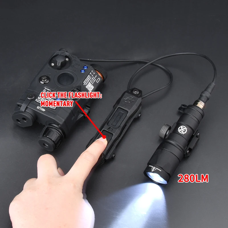 Tactical PEQ 15 Green IR Laser + M300 A WADSN Flashlight + Remote Dual control Pressure Switch Red Dot Ray Hunting Battery Box