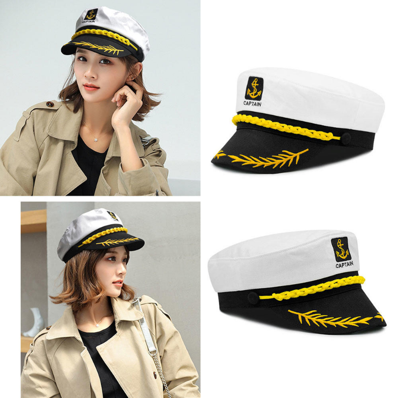 Adult Yacht Sailor Captain Hat Adjustable new Men's and Women's Party Hat Makeup Ball 2025 Dressing Event Excellent Stylish Accessories