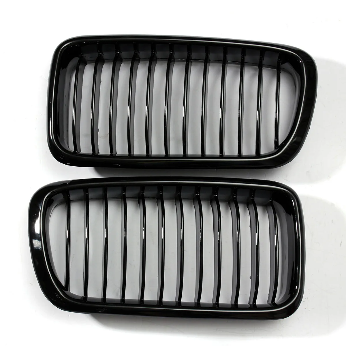 Glossy Black Front Sport Kidney E38 Grille For BMW E38 740i 740iL 750iL 4-Door 1999-2001 Front Replacement Hood Kidney Grill