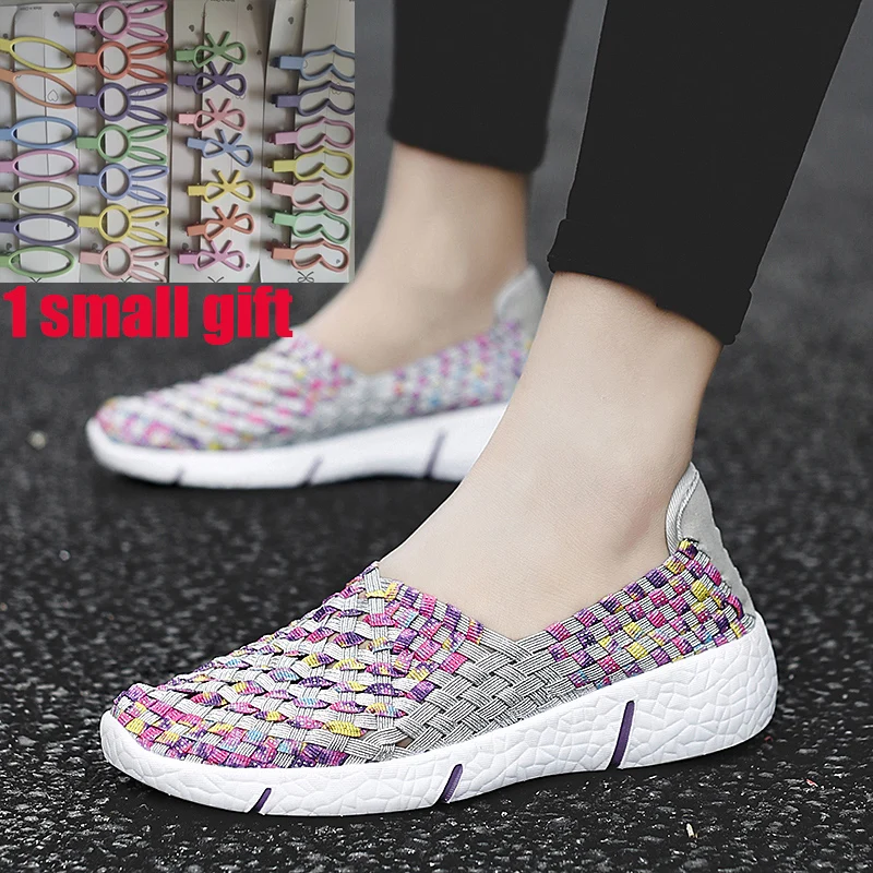 Women's new 2025 Shoes Summer Sneakers Lightweight Casual Flats Handmade Comfortable Walking Shoes Slip On Ladies Loafers Big Size 35-42