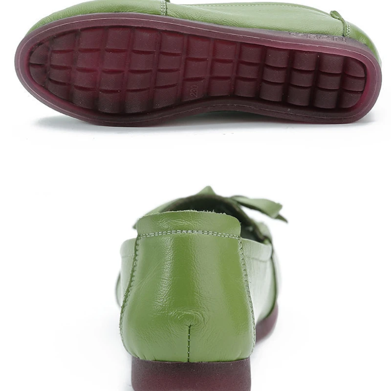 Genuine Leather weave style Women Shoes Ladies Round Toe Casual Comfort 2025 female soft sole Flats walking footwear new Spring Summer