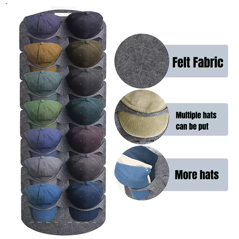 7/14 Grids Large Baseball Display new Rack Door Back 2025 Wall Non-woven and Display Baseball Storage Hat Organizer Storage Hanging