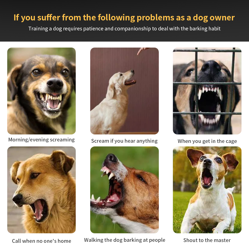 Automatic Dog Anti Barking Device Electric Dogs Training Collar USB Chargeable Stop Barking Anti Bark Devices 3 Color