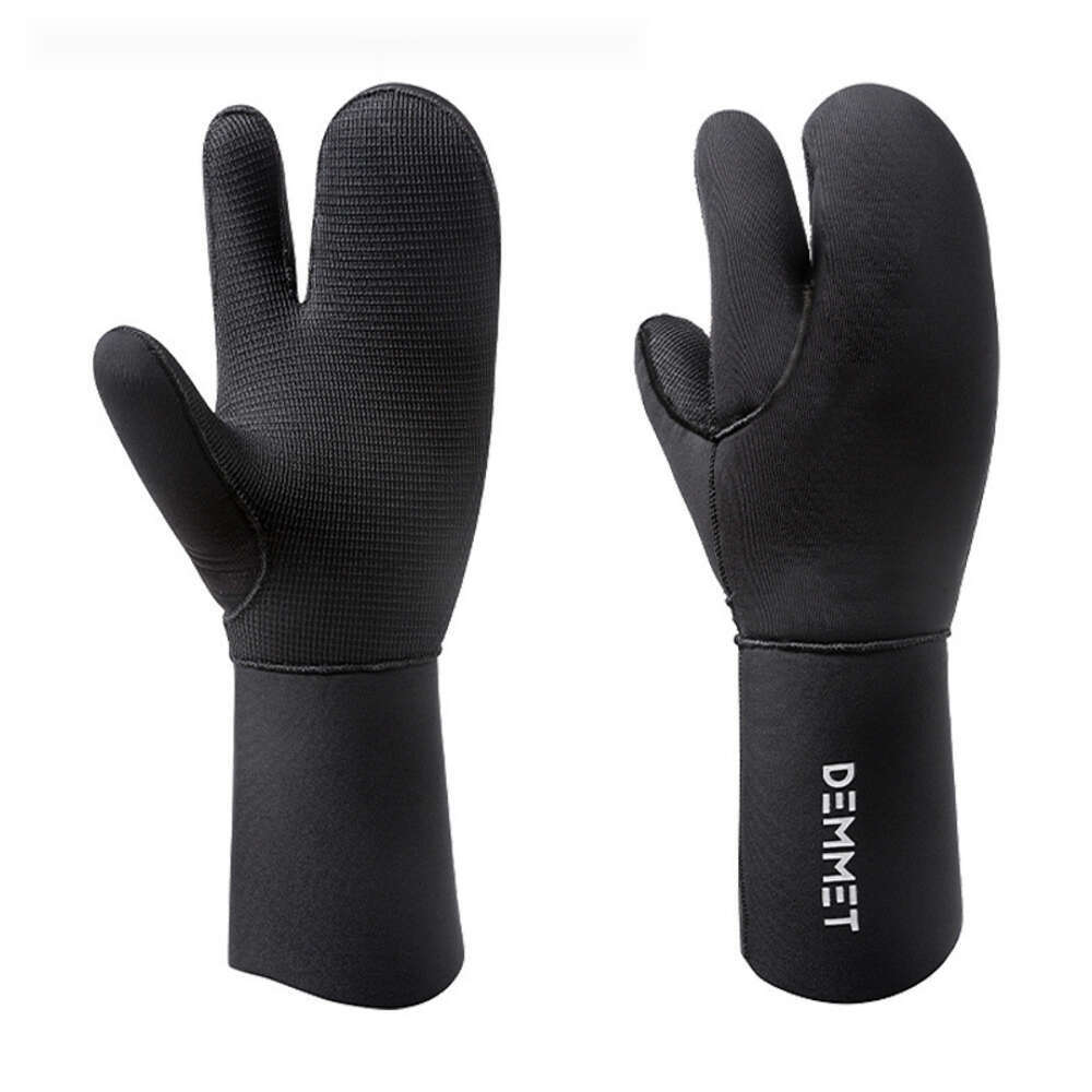 New 7MM three finger super elastic warm diving gloves, cold wear-resistant, and stab resistant, winter swimming chloroprene rubber gloves for fishing 