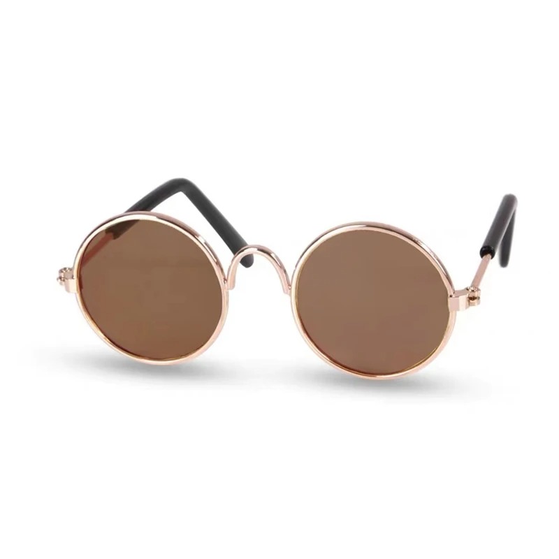 Cute Vintage Round Cat Sunglasses Reflection Eye wear glasses For Small Dog Cat Pet Photos Pet Products Props Accessories