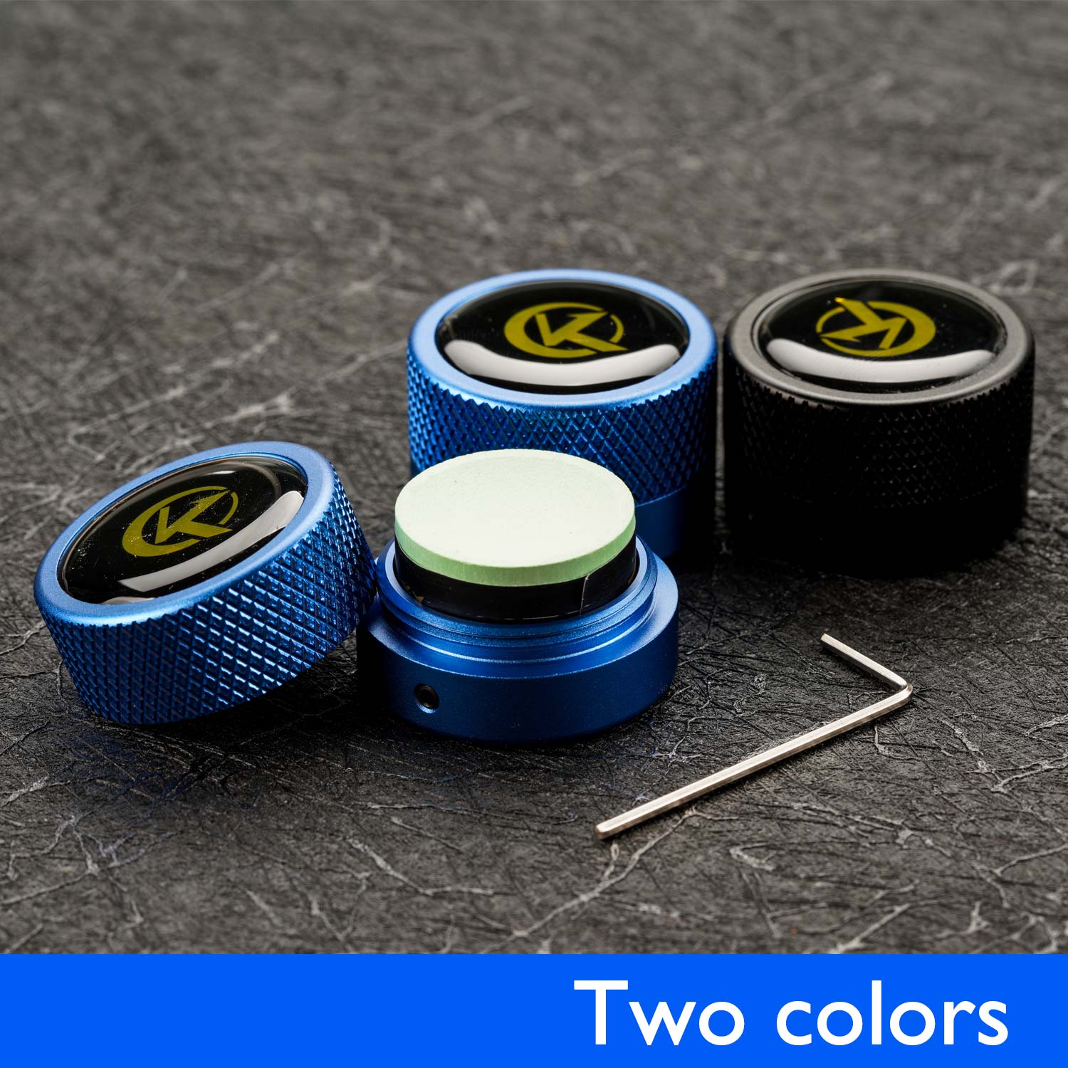 KONLLEN Round Pool Cue Taom Chalk Holder-Portable Metal Cue Chalk Holder Case for Billiard Carom Cue Snooker Sports Accessories