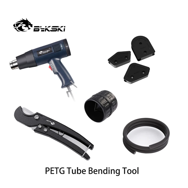 2025 Bykski PC Water Cooling Bend Tool Kit For Acrylic+PETG Hard new Tube Pipe Bender/Cutter/Heat Gun/Chamfer/Rubber/Strip/Steel Saw