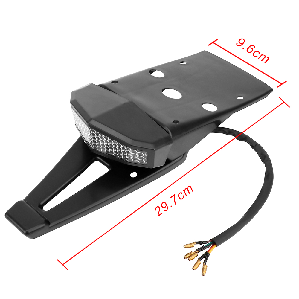 NEW Motorcycle Taillights 12V LED Turn Signal Light Rear Brake Fog Lamp License Plate Holder ATV Dirt Bike Accessories Universal
