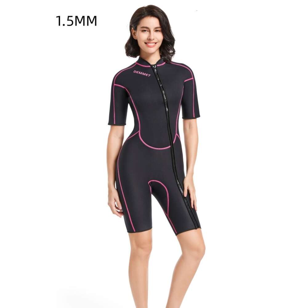Summer new diving suit, 1.5/3mm short sleeved men's women's jumpsuit, sun protection warmth protection, snorkeling and surfing suit H521-119