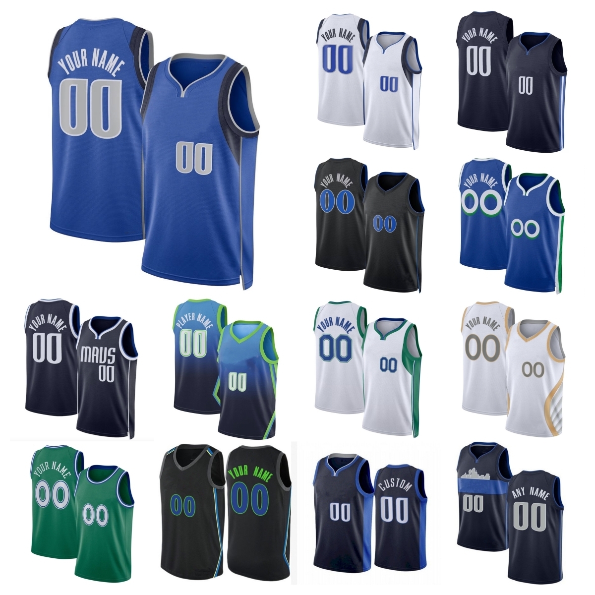 Luka Doncic Kyrie Irving P.J. Washing ton Derrick Jones Jr Dallases Daniel Gafford Dereck Lively II Tim Hardaway Jr Maverick Maxi Kleber Josh Green Basketball Jerseys