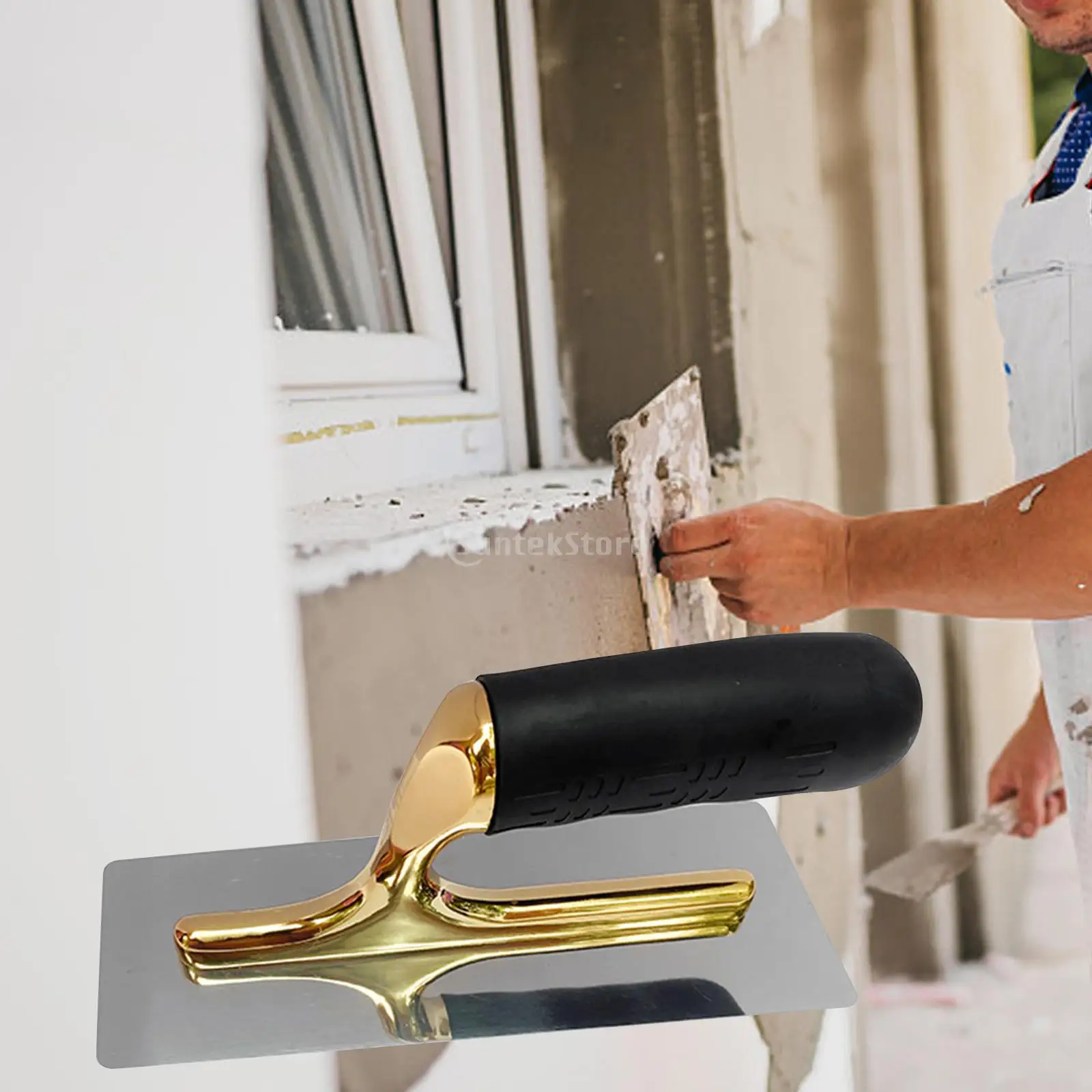 Plaster Finishing Trowel Comfort Grip Soft Handle Filling Spatula Plastering Trowel Drywall Trowels for Concrete Stucco Cement