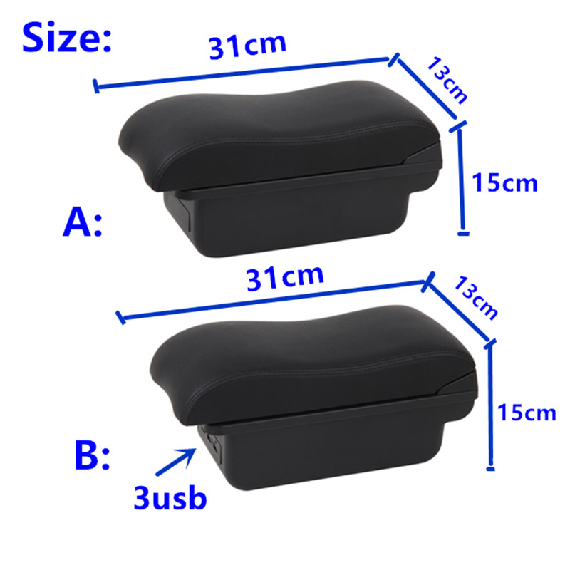 For Volkswagen Polo Armrest box For VW Polo 9N 3 Car Armrest box 2002-2009 Retrofit parts Storage box car Interior accessories
