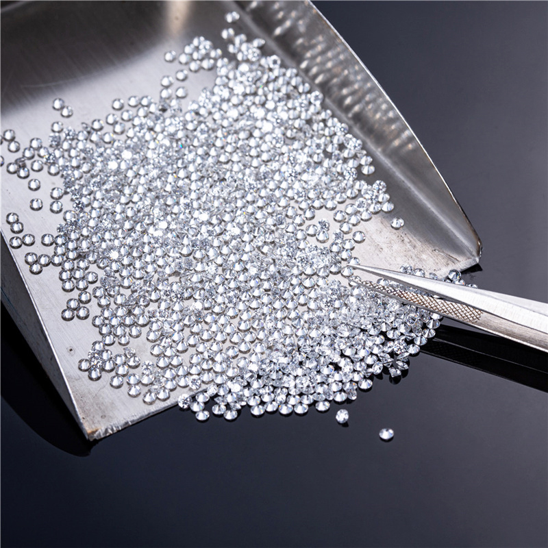 Wholesale 1ct Small Size Stones Loose Moissanites 0.8mm-3mm D Color VVS1 Lab Grown Black Color Moissanite Diamonds Beads